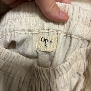 Opia Cream Elastic Waist Maxi Skirt